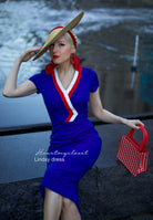 Lindsy - Joan Holloway vintage dress V neck - heartmycloset
