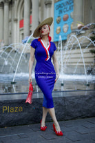 Lindsy - Joan Holloway vintage dress V neck - heartmycloset