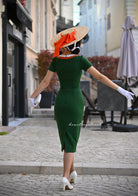 Lindsy - Joan Holloway vintage dress V neck - heartmycloset