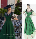 Florence - lace collar swing dress 1950s inspired - heartmycloset