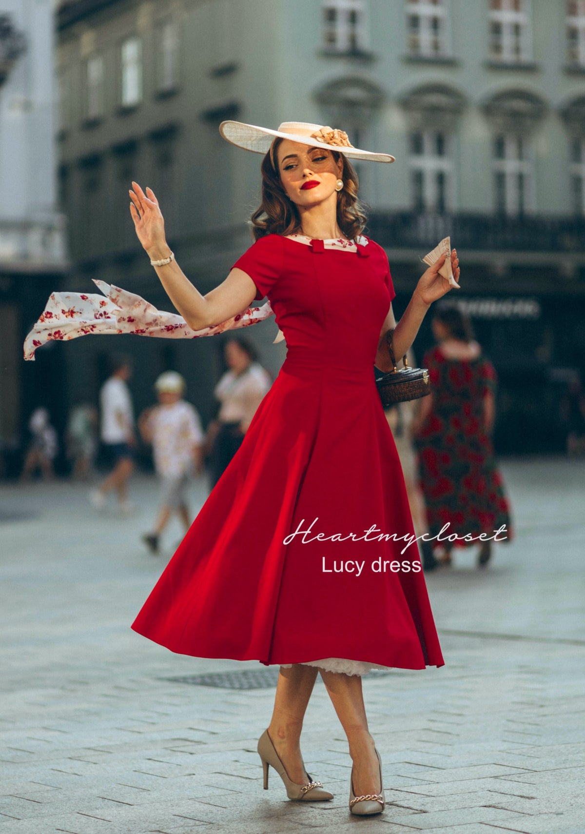 Lucy swing dress- 1950s retro style swing - heartmycloset
