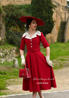 Lydia - 1950s A-line vintage dress - heartmycloset
