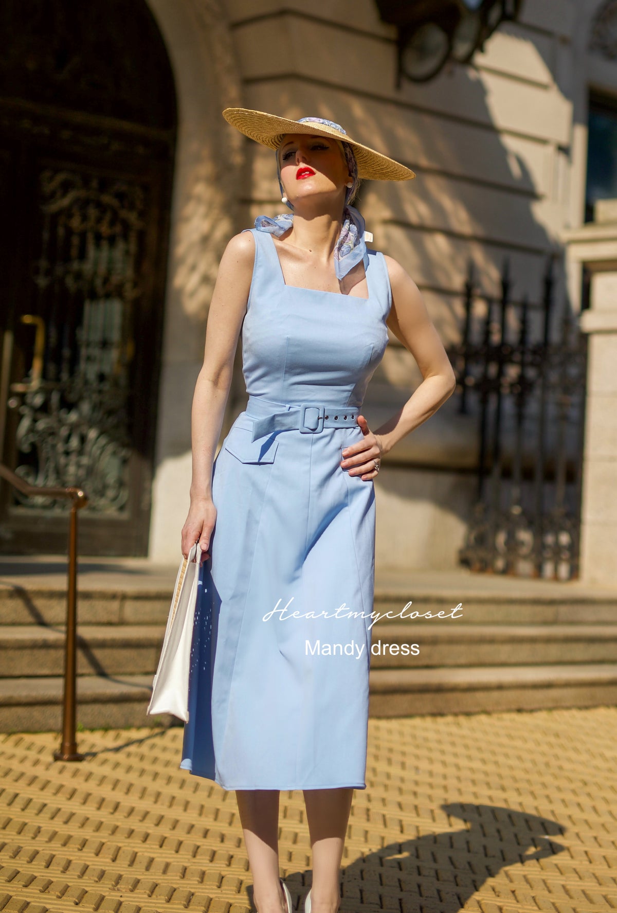 Mandy - Square Neck Midi Dress celeb inspired - heartmycloset