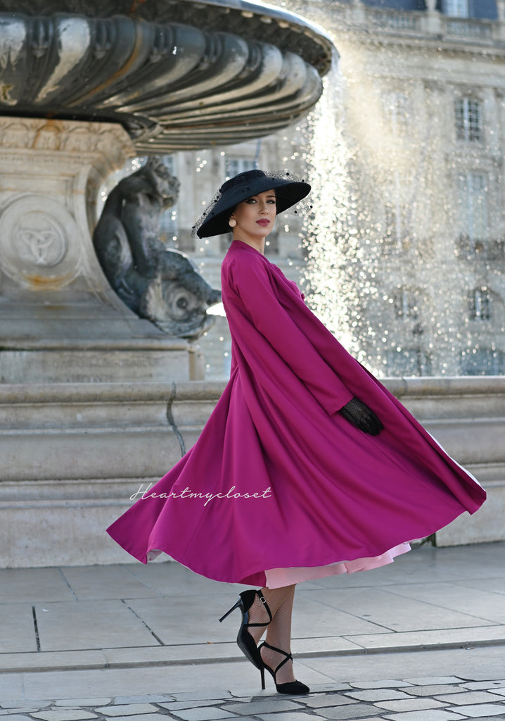 MARILYN dress AND COAT- retro vintage dress swing or pencil with coat
