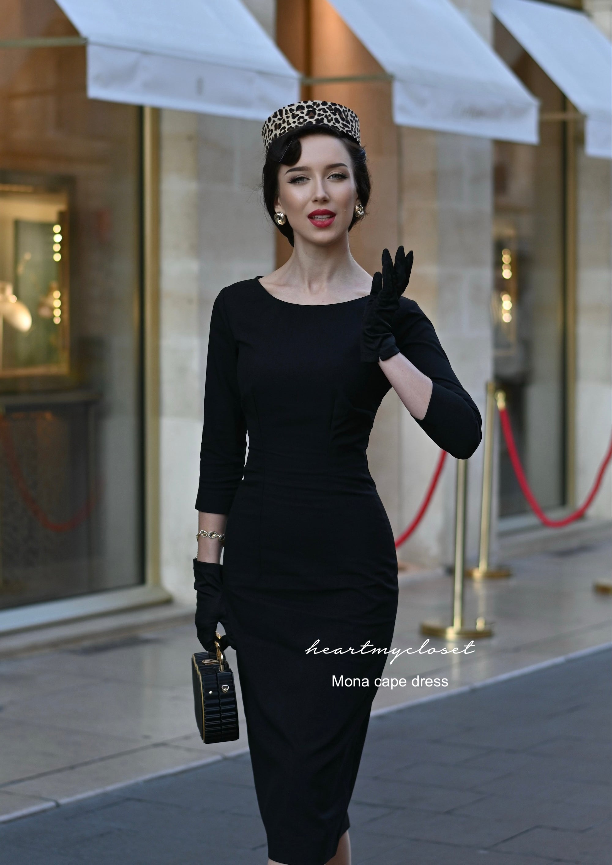 Marilyn Monroe inspired leopard cape l 1950s Pencil Dress l HeartMyCloset – heartmycloset Marilyn Monroe inspired leopard cape l 1950s Pencil Dress l HeartMyCloset – heartmycloset