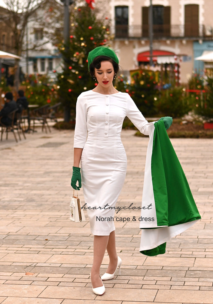 NORAH cape and dress - vintage 1950s inspired outfit