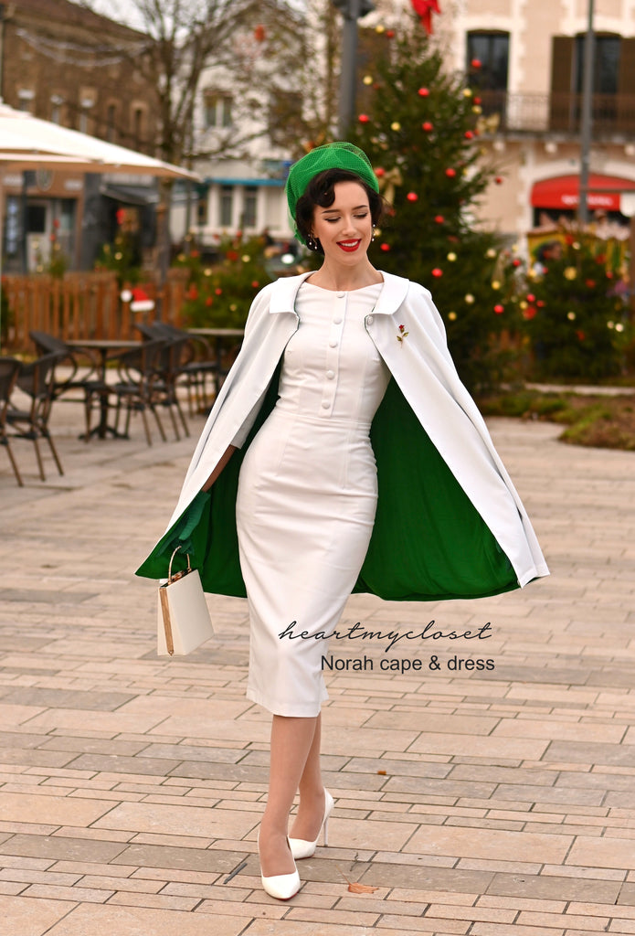 NORAH cape and dress - vintage 1950s inspired outfit