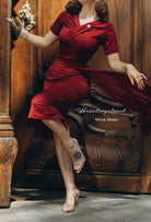 Nova - 1950s pleated drape vintage dress - heartmycloset
