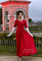Nova full length - 1950s pleated drape vintage dress - heartmycloset
