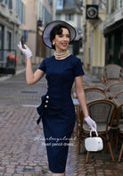 Pearl pencil dress- vintage inspired dress - heartmycloset