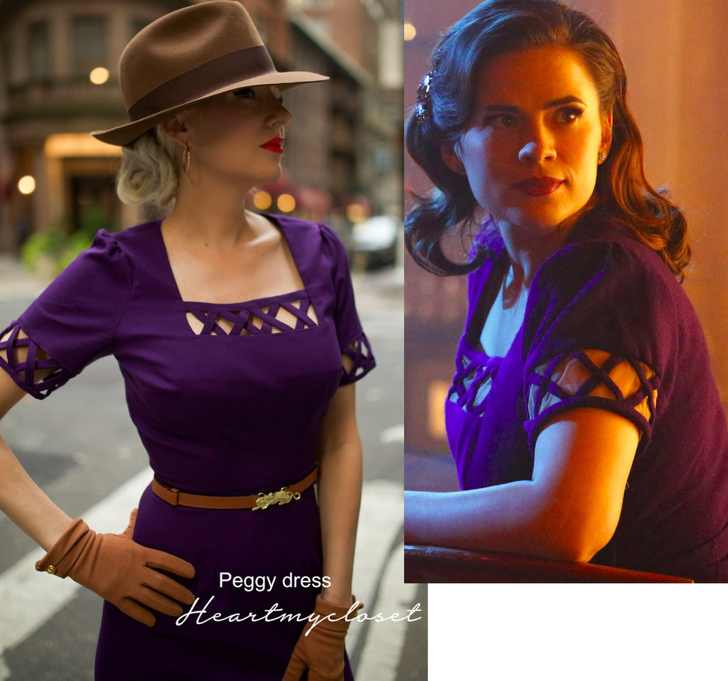 Agent carter - Peggy cosplay swing dress 1950s