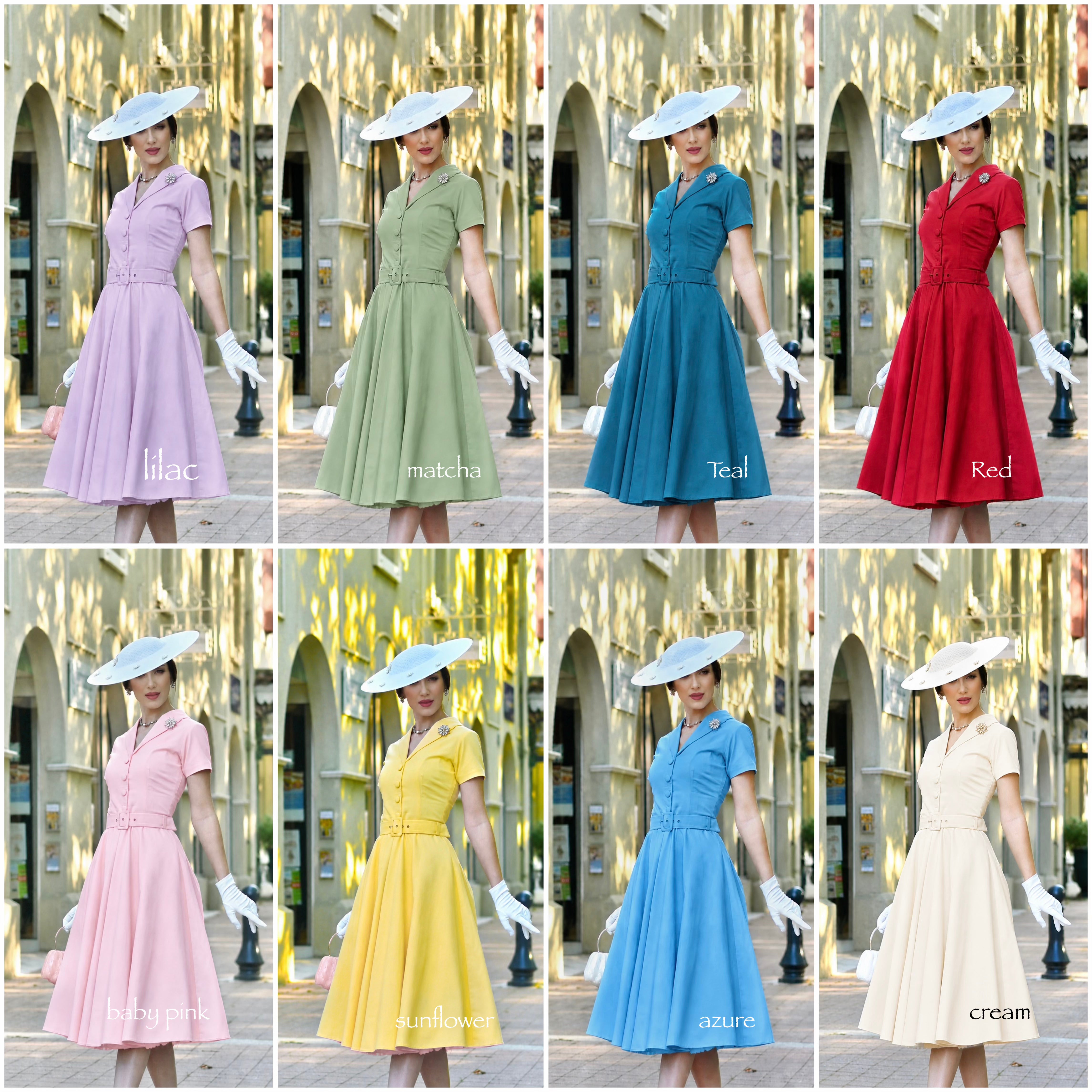 Florence linen dress - vintage inspired 1950s - heartmycloset