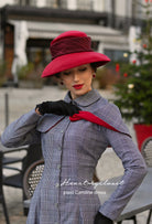 Plaid Caroline - 1950s dress with matching cape - heartmycloset