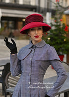 Plaid Caroline - 1950s dress with matching cape - heartmycloset