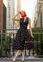 Polkadot swing dress 1950s inspired - custom all sizes - heartmycloset