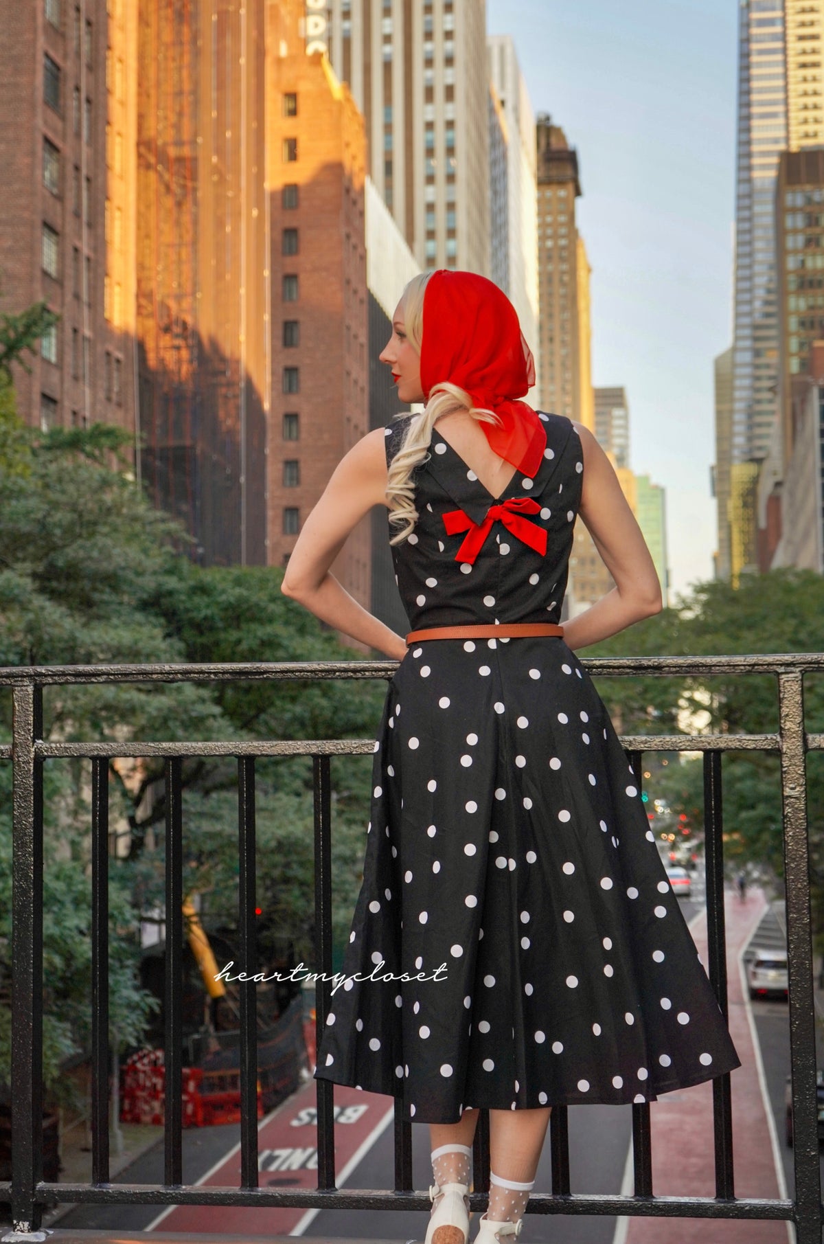 Polkadot swing dress 1950s inspired - custom all sizes - heartmycloset