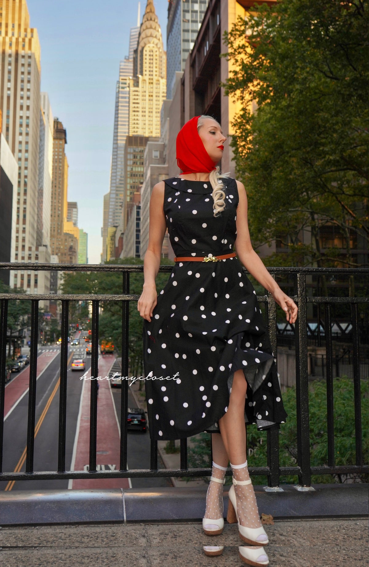 Polkadot swing dress 1950s inspired - custom all sizes - heartmycloset