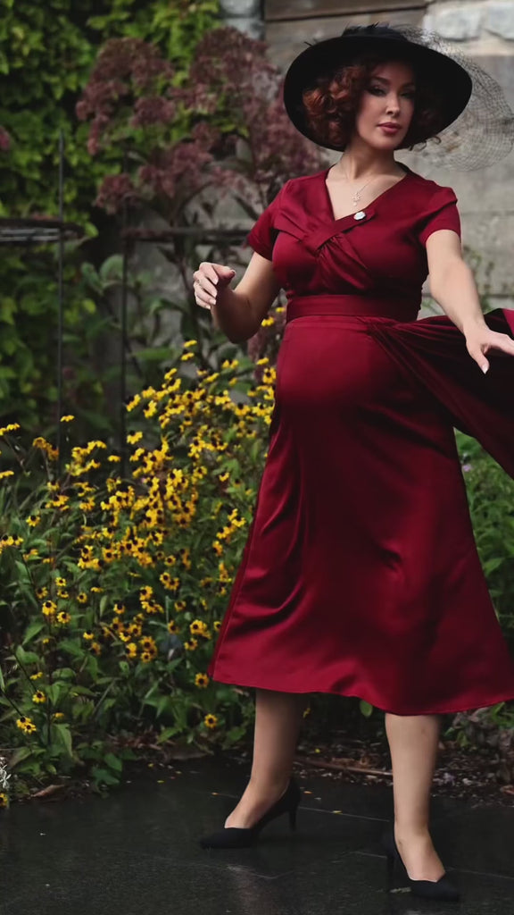 Nova - ALINE version - 1950s pleated drape vintage dress