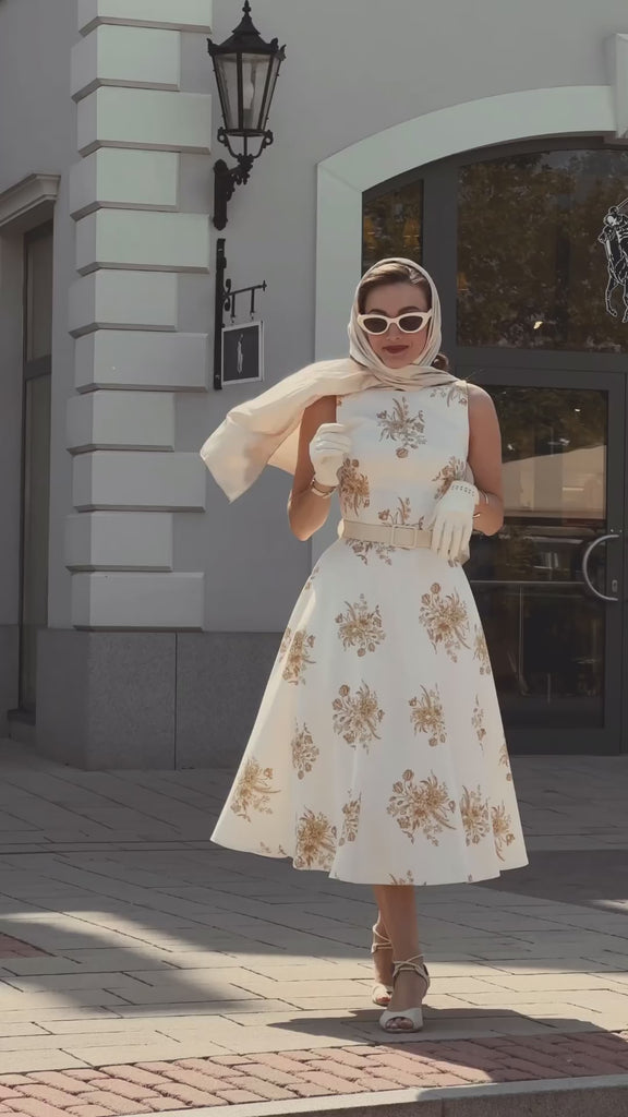 1950s Grace Kelly inspired dress