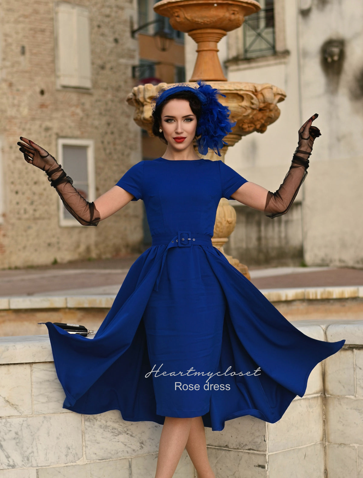 ROSE pencil dress + removable skirt wrap - heartmycloset