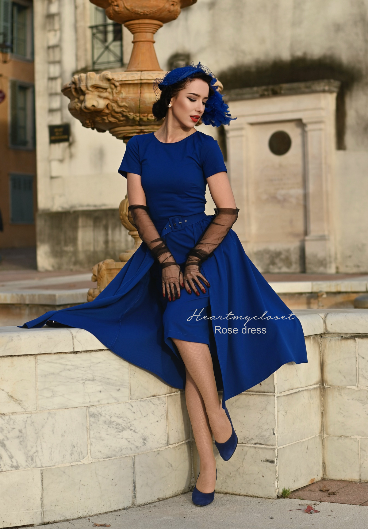 ROSE pencil dress + removable skirt wrap - heartmycloset