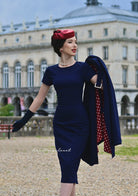 polkadot ROSE pencil dress + removable skirt wrap - heartmycloset