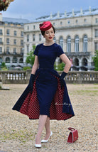 polkadot ROSE pencil dress + removable skirt wrap - heartmycloset