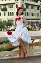 Sailor swing dress - 1950s inspired vintage - heartmycloset