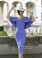 Sandra - 1950s pencil dress with matching cape - heartmycloset