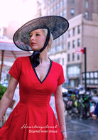 Scarlet linen dress - vintage tv inspired 1950s - heartmycloset