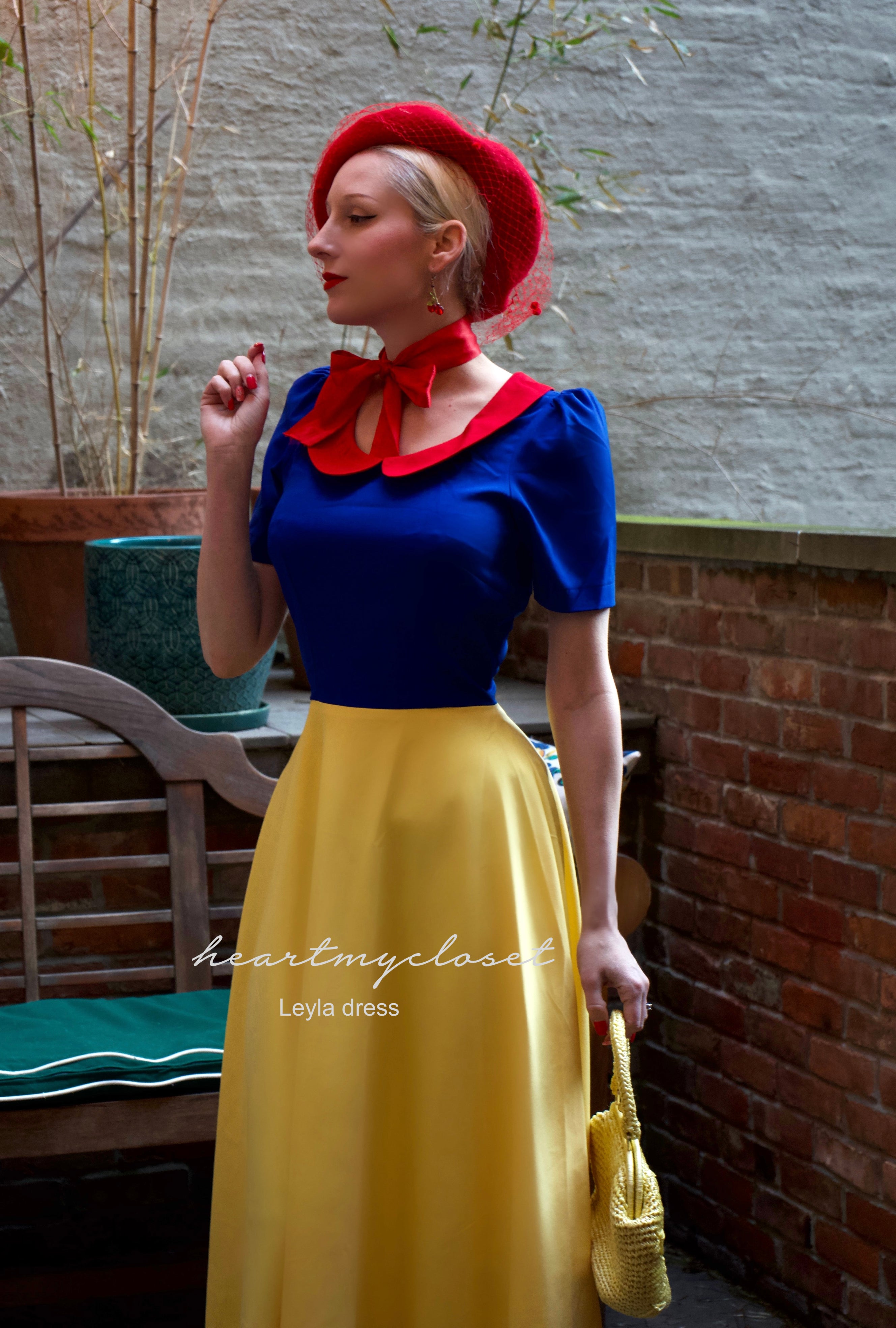 LEYLA- Princess color block dress with puff sleeves heartmycloset LEYLA- Princess color block dress with puff sleeves heartmycloset