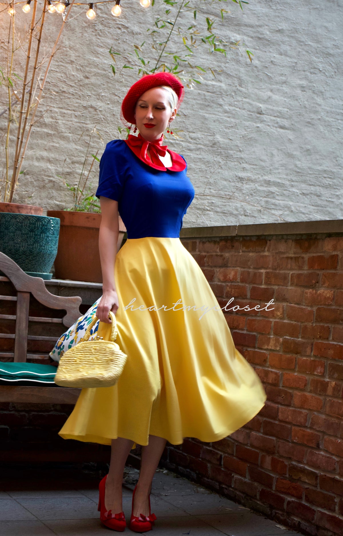 LEYLA- Princess color block dress with puff sleeves - heartmycloset