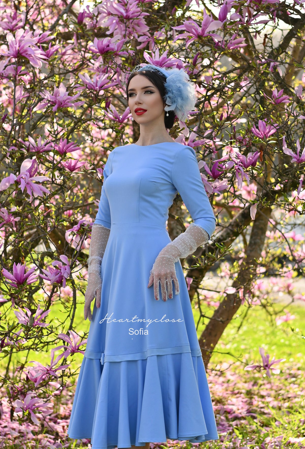 Sofia- retro style swing dress - heartmycloset