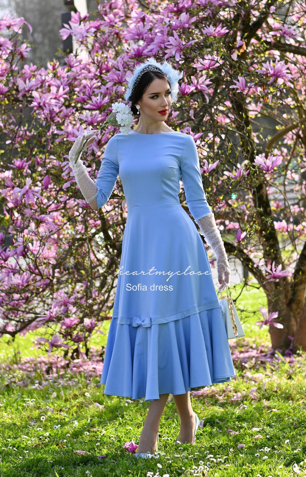 Sofia- retro style swing dress - heartmycloset
