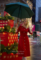 SOPHIE Aline dress - red dress with pearl buttons - heartmycloset