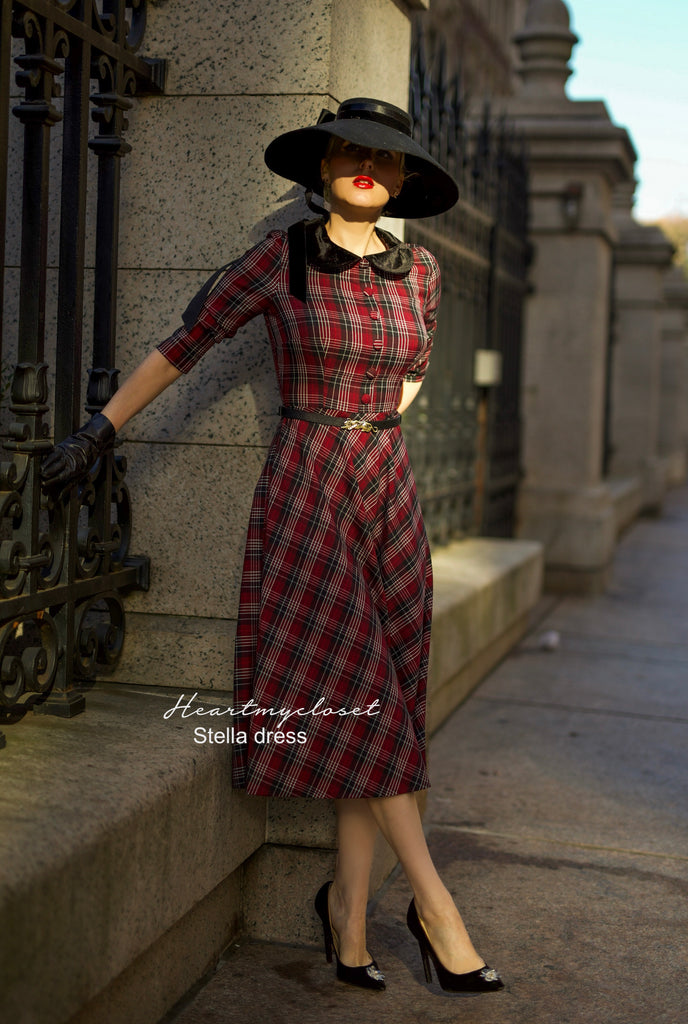 Stella plaid vintage swing - retro 50s - heartmycloset