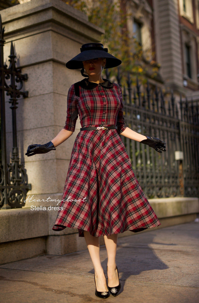 Stella plaid vintage swing - retro 50s - heartmycloset