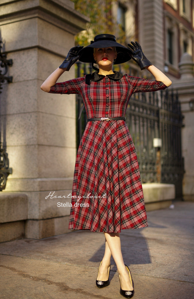 Stella plaid vintage swing - retro 50s - heartmycloset