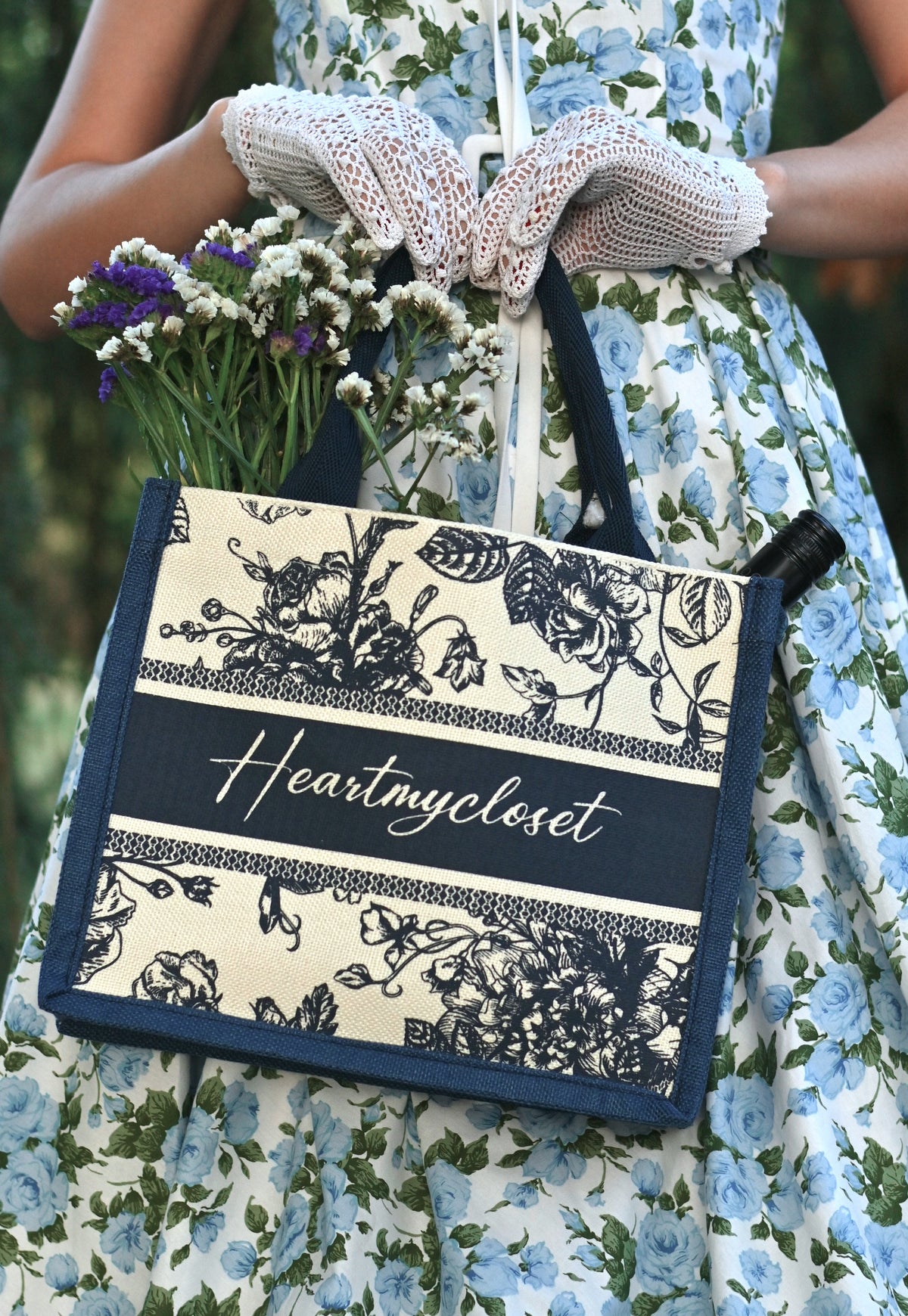 Toile De Jouy tote bag - heartmycloset