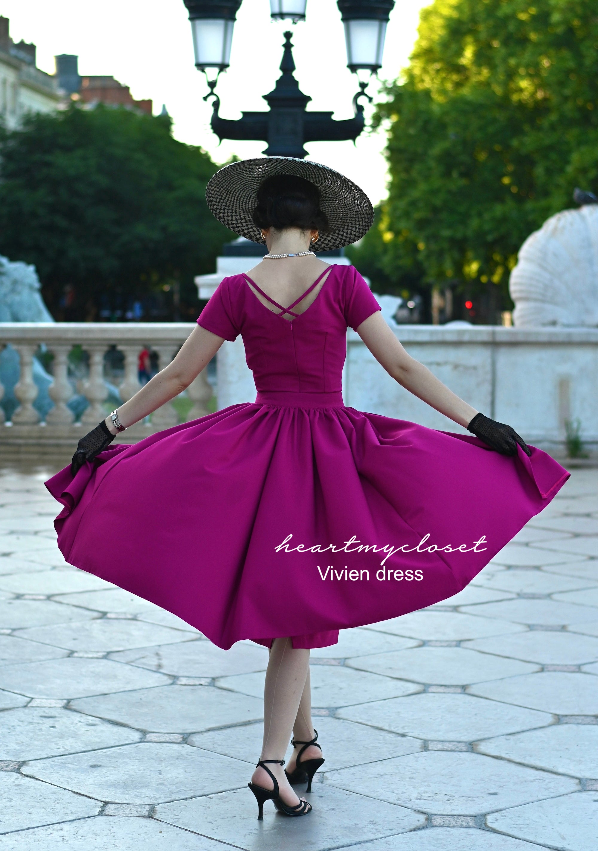 Vivien red pencil dress + removable skirt wrap – heartmycloset