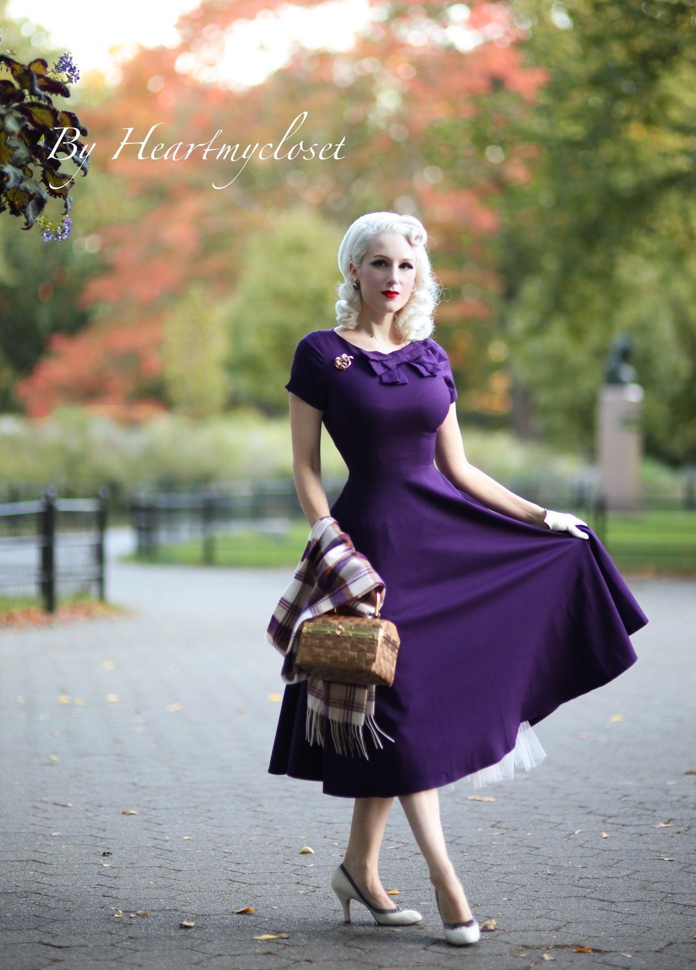 Nottingham - Vintage Swing Dress with Bow | HeartMyCloset heartmycloset Nottingham - Vintage Swing Dress with Bow | HeartMyCloset heartmycloset