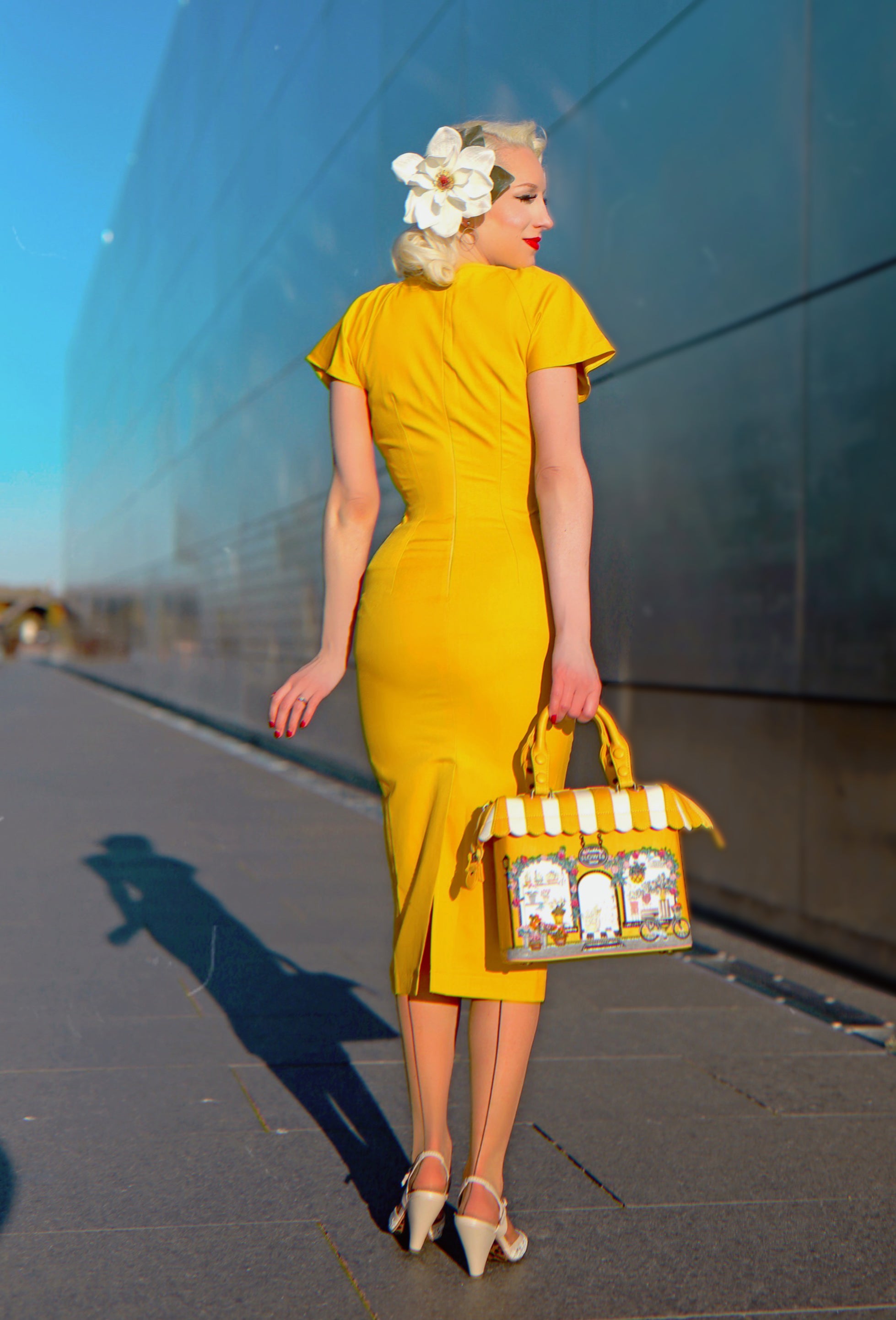Canary Yellow Pencil Kate Middleton-Inspired Dress l HeartMyCloset – heartmycloset Canary Yellow Pencil Kate Middleton-Inspired Dress l HeartMyCloset – heartmycloset