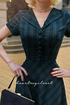 ABBY - retro plaid vintage dress 50s custom made - heartmycloset