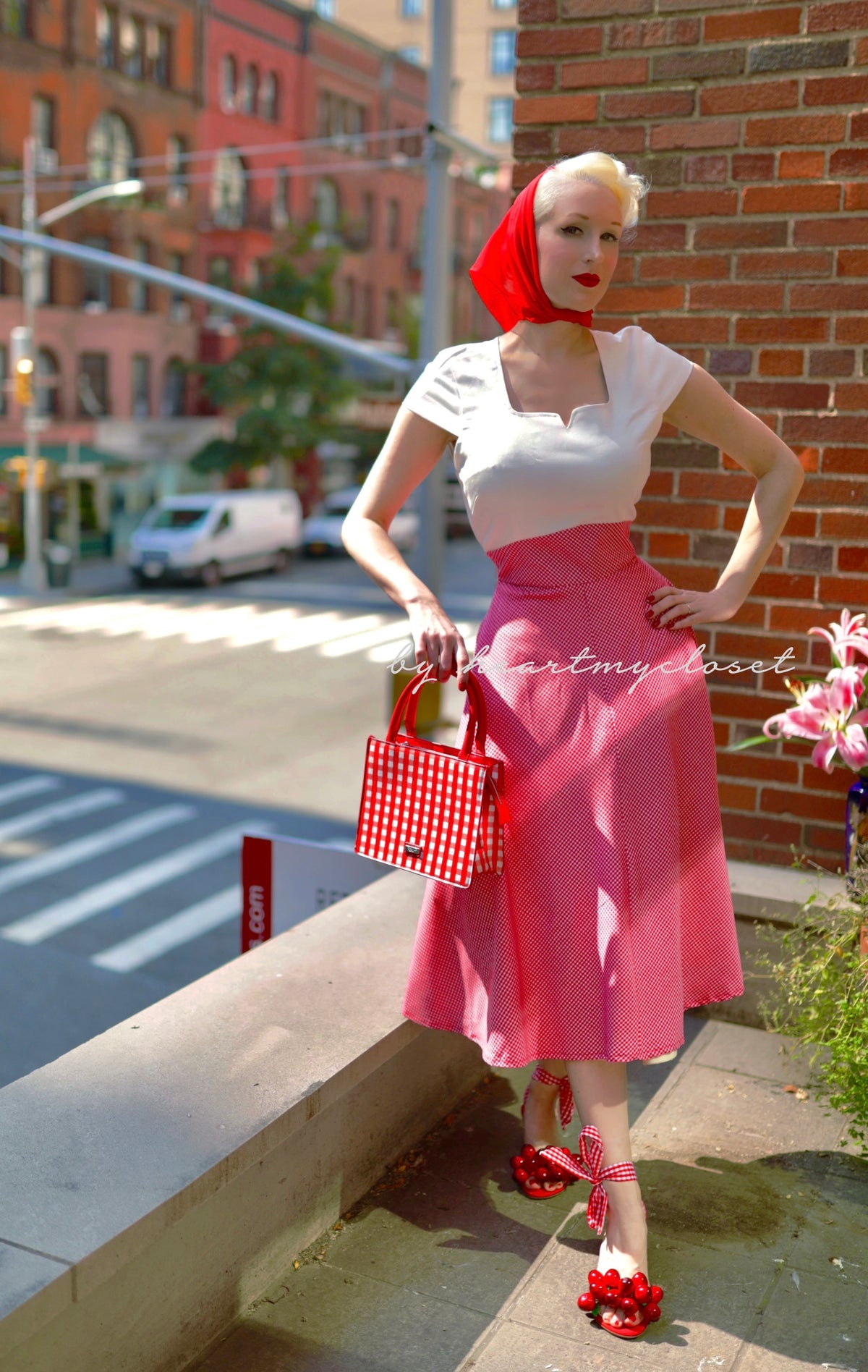 Caroline - swing retro dress with cap sleeves 50s 60s - heartmycloset
