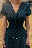 ABBY - retro plaid vintage dress 50s custom made - heartmycloset