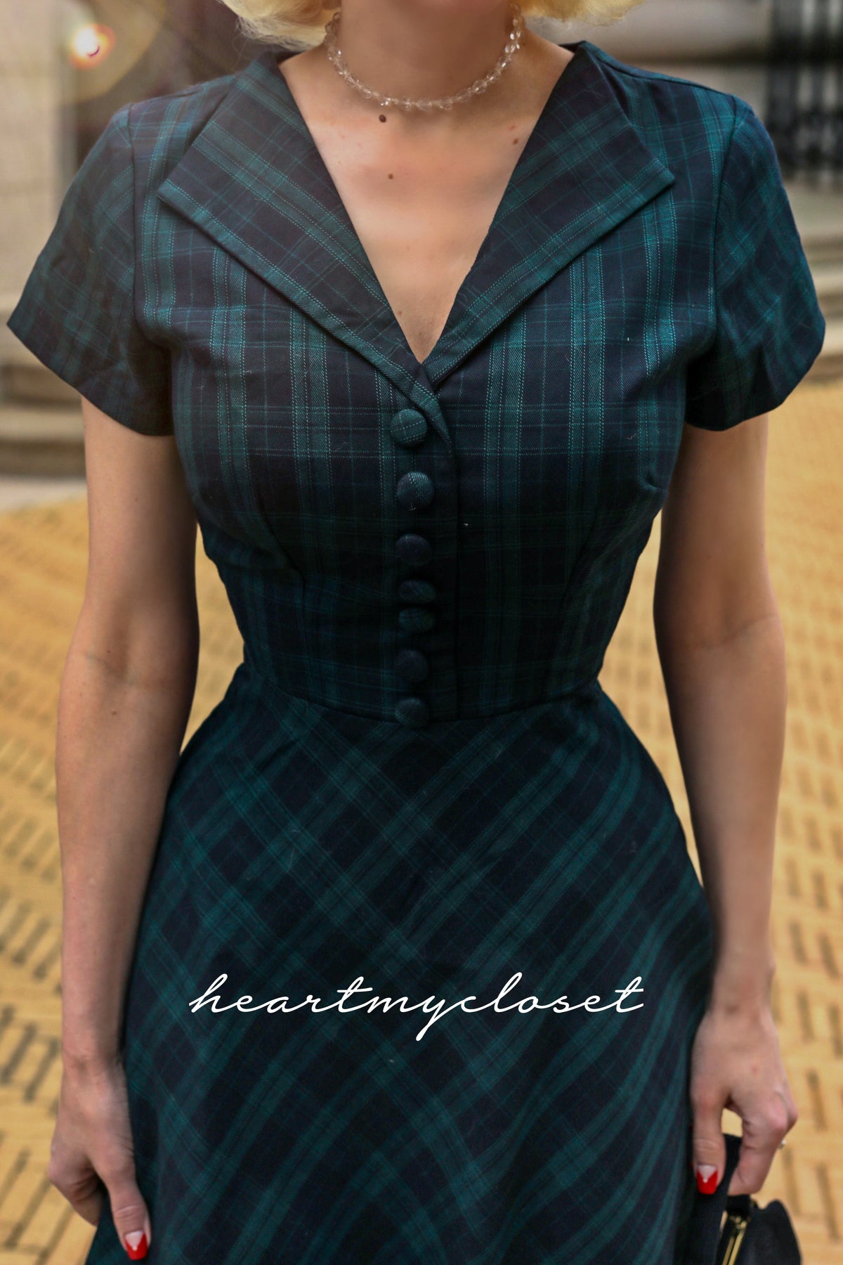 ABBY - retro plaid vintage dress 50s custom made - heartmycloset