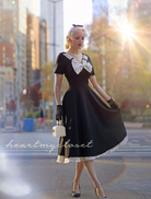 polkadot swing LBD - retro 50s dress - heartmycloset