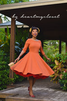 Nancy - houndstooth swing dress long sleevevs - heartmycloset