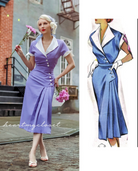 JulieAnn - 1950s pleated vintage dress - heartmycloset