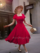 Criss Cross Front dress - 50s retro swing - heartmycloset